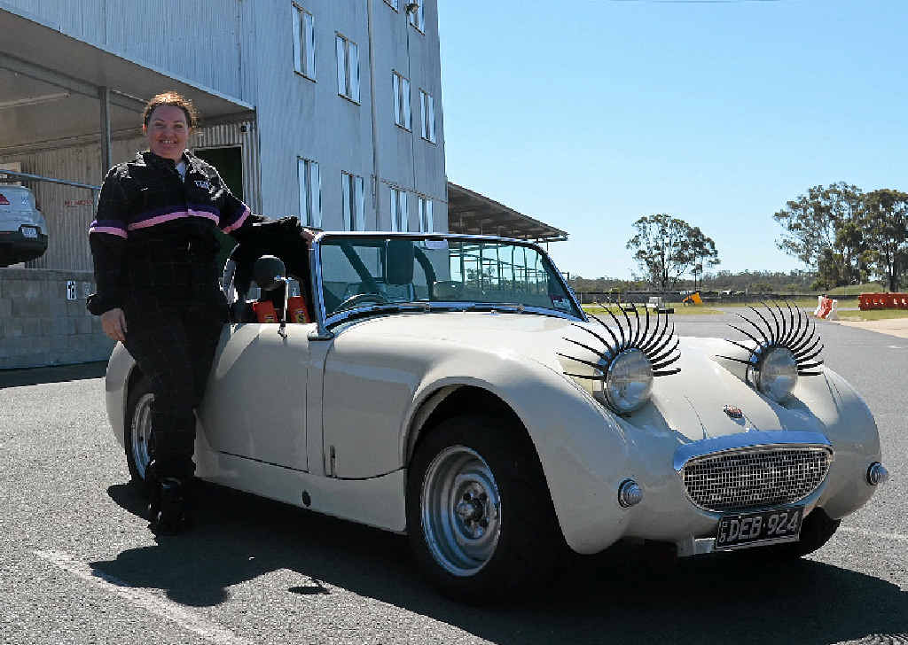 Debra Jones, with her 1960 Mark I bugeye Sprite ‘Oggy’, is known around the track as Madam Lash. Debra Jones, with her 1960 Mark I bugeye Sprite ‘Oggy’, is known around the track as Madam Lash.